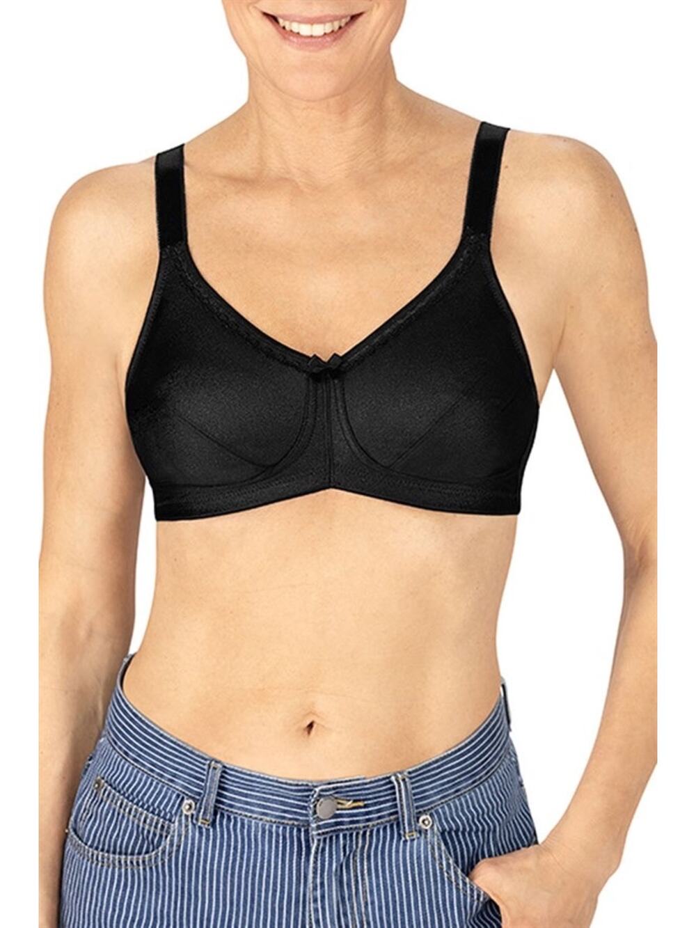 Amoena Rita Black Unlined Bra Size 34D NWT